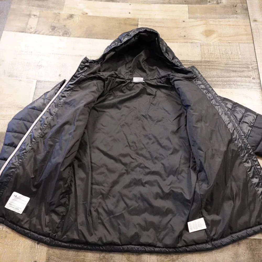 Columbia Puffer Jacket Girls XL‎ Black Hooded Quilted Winter Coat
